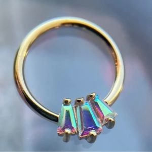 Buddah Gemma seam ring 14k